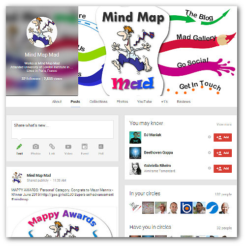 Mind Map Mad Google+ Page