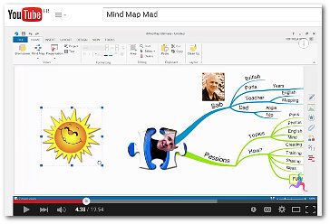 YouTube screen shot mind mapping video & iMindMap