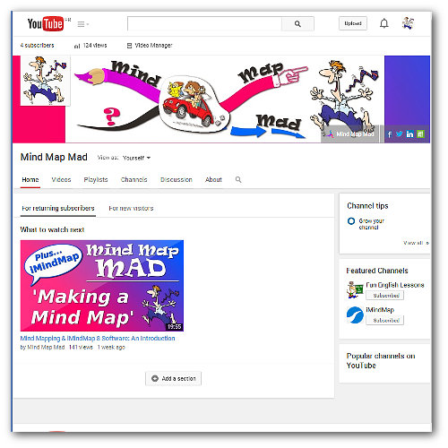 Mind Map Mad YouTube Page