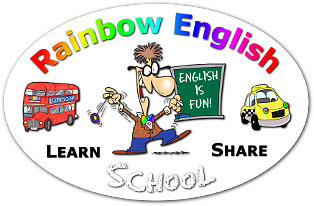"rainbow teaching learning values" mind map "Rainbow English School" badge