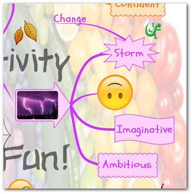 "rainbow teaching learning values" mind map purple branch