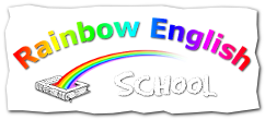 rainbow teaching learning values "Rainbow English School" logo